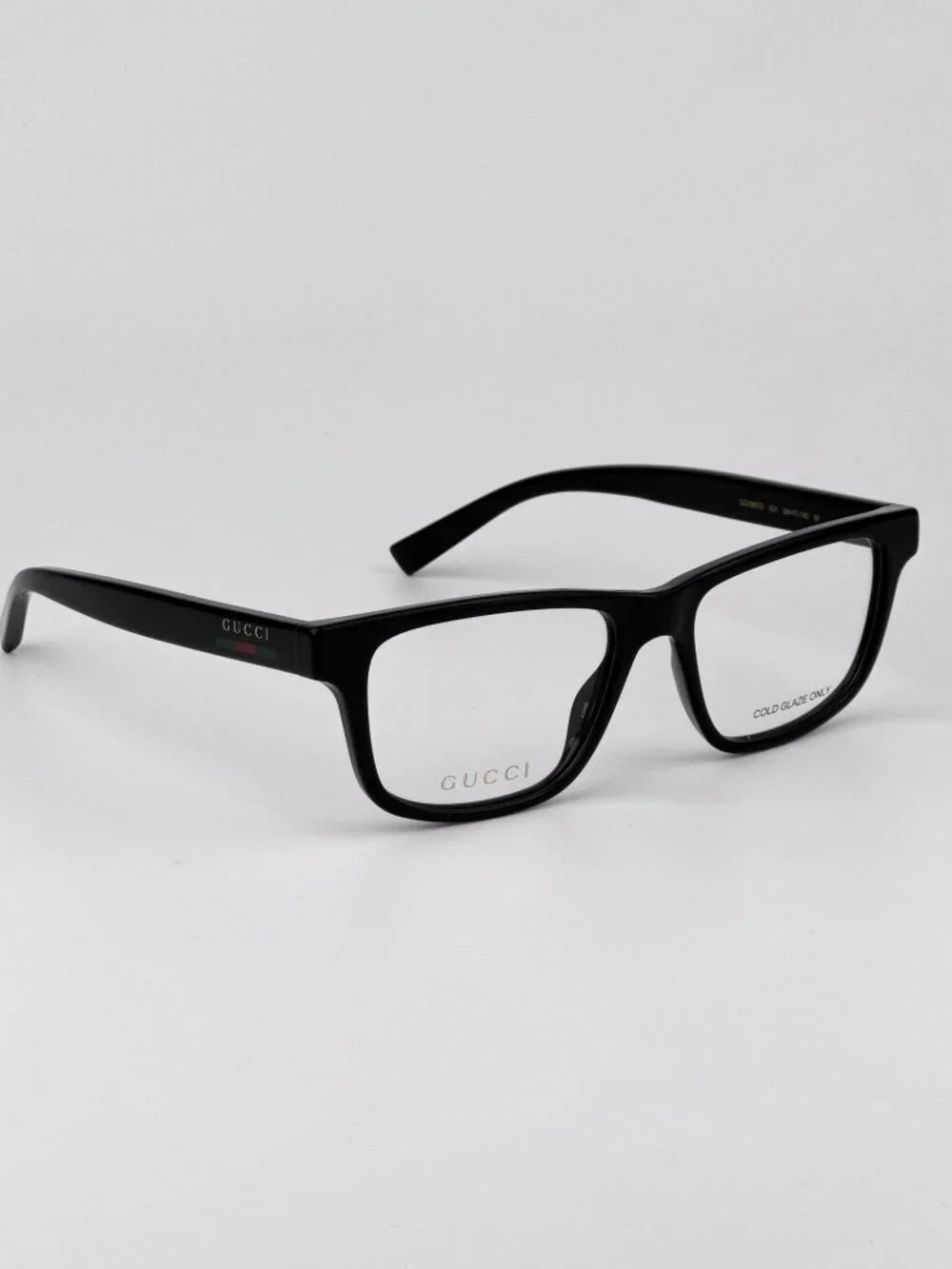 Gucci GG1987O 001 Rectangle Eyeglasses – Shiny Black | Men’s Designer Frames